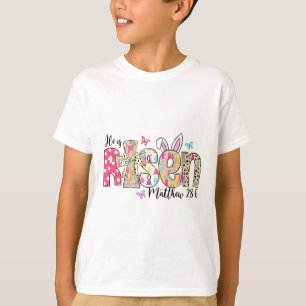 He Is Risen Jesus Christian Happy Easter Women Kid T-Shirt