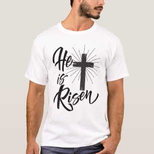 He Is Risen Jesus Cross Vintage Happy Easter 2022 T-Shirt
