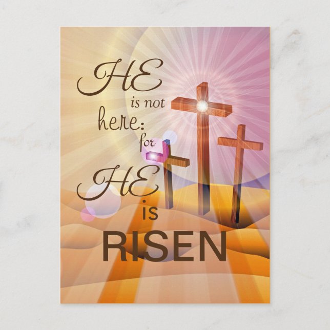 He is Risen Jesus Easter Postcard (Front)
