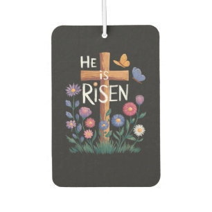 He Is Risen Jesus Floral Christian Easter Air Freshener