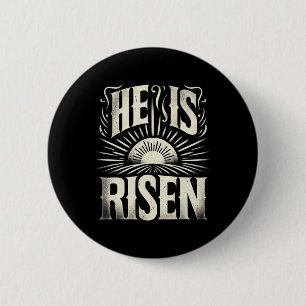 He Is Risen Jesus God Christian Sun Resurrection E 2 Inch Round Button