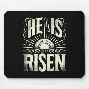 He Is Risen Jesus God Christian Sun Resurrection E Mouse Pad