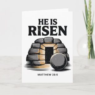 He Is Risen Jesus Resurrection Easter Day Outfit B Card