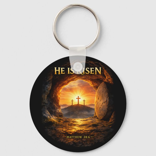 He is Risen Keychain (Front)