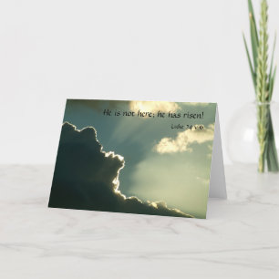 He is Risen   Luke 24 v 6 Holiday Card