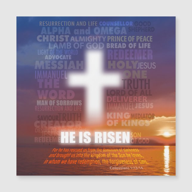 He is Risen Magnetic Card (Front)