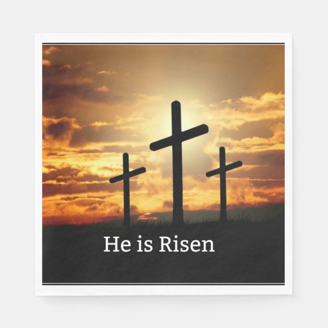 He is Risen Napkin (Front)