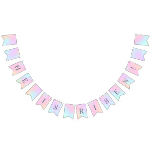 He is Risen Pastel Easter Decor Bunting Flags