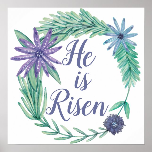 He is Risen Religious Christian Inspirational Poster (Front)