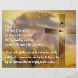 He Is Risen - Religious Easter Bible Verse Flyer