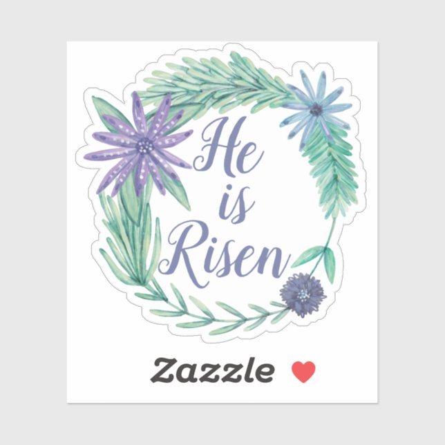 He is Risen Religious Easter Floral Christian (Sheet)