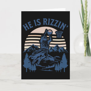 He Is Risen Rizzin' Easter Jesus Christian Faith B Card