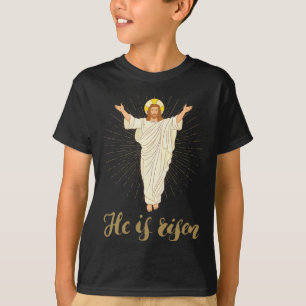 He Is Risen Rizzin' Easter Jesus Christian Faith  T-Shirt