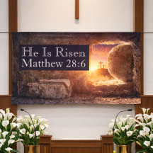 He Is Risen Three Crosses Empty Tomb Church Easter