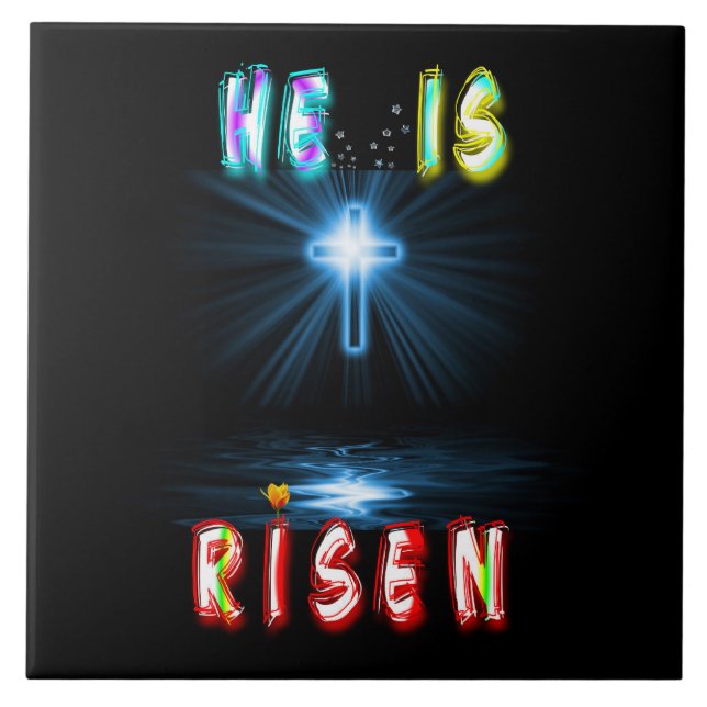 He Is Risen Tile (Front)