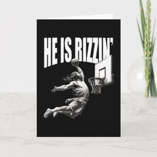 He Is Rizzen Jesus Easter Funny Christian Sketll Card
