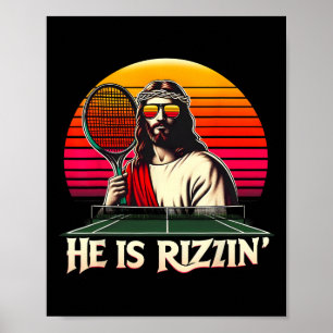 He Is Rizzin' Christian Has Rizzin' Easter Table T Poster