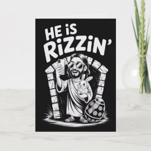 He Is Rizzin' Easter Card Gen Z Christian Meme