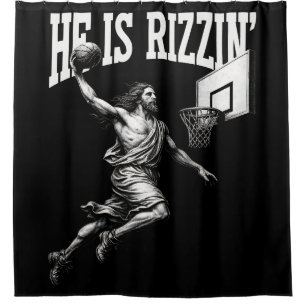He Is Rizzin Funny Jesus Basketball Easter Day
