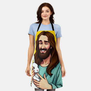 He Is Rizzin Funny Jesus Christian Easter Day Apron