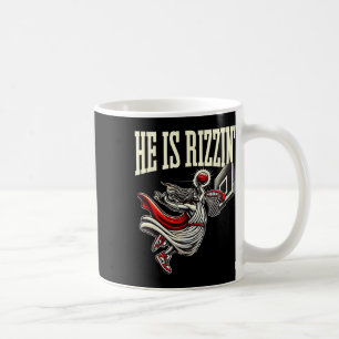 He Is Rizzin Funny Jesus Sketll Meme Coffee Mug