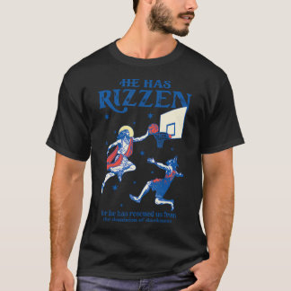 He Is Rizzin He Is Risen He Has Rizzen Jesus Play  T-Shirt