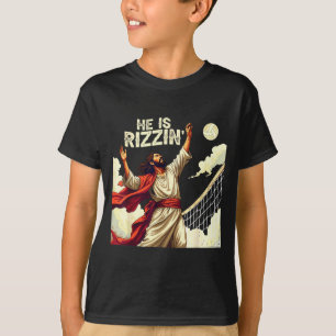 He Is Rizzin Jesus Meme Quote Shirt Funny Volleyba