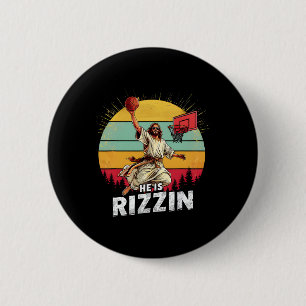 He Is Rizzin Jesus The Lamb Of God Happy Easter Ch 2 Inch Round Button
