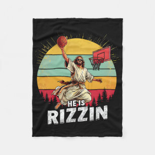He Is Rizzin Jesus The Lamb Of God Happy Easter Ch Fleece Blanket