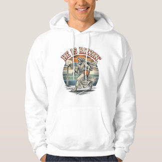 He Is Rizzin Vintage Basketball Religious Shirt De