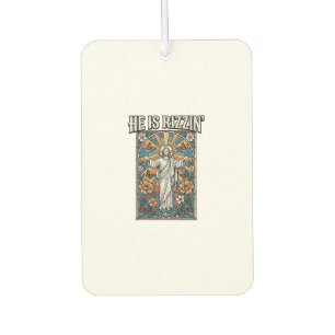 He Is Rizzin Vintage Easter Stained Glass Shirt De Air Freshener