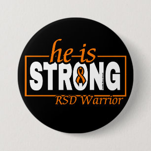 HE IS STRONG...RSD 3 INCH ROUND BUTTON