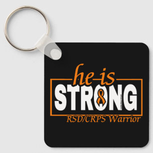 HE IS STRONG...RSD/CRPS KEYCHAIN