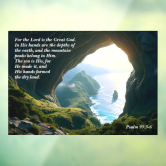 He is the Great God, God & Creation Verse Window Cling