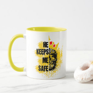 He Keeps Me Safe   Anniversary   Couple  Mug