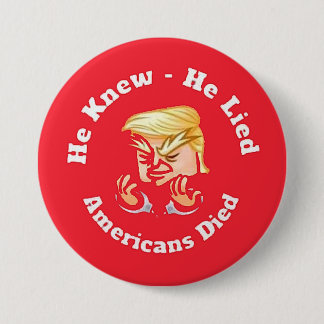 he knew, he lied, 3 inch round button
