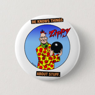 He knows things... 2 inch round button