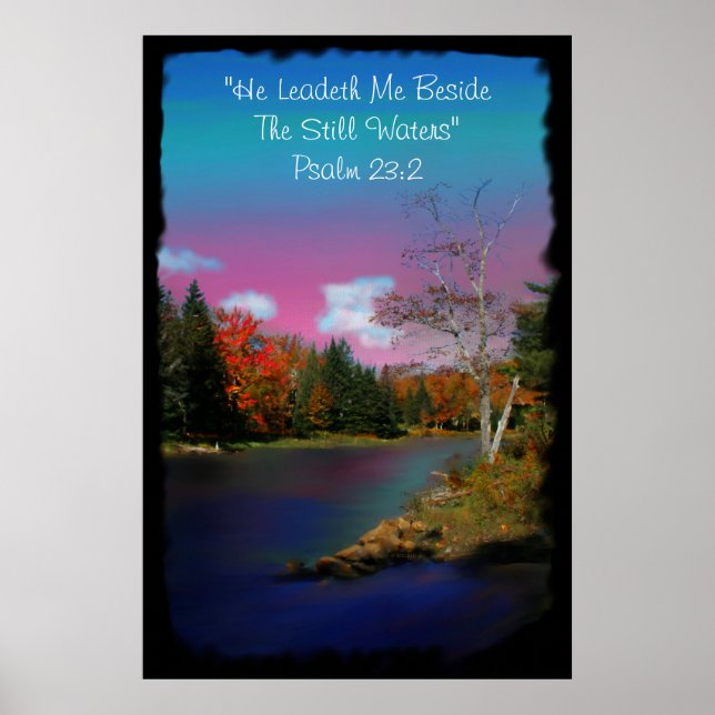 "He Leadeth Me" Inspirational Poster Print (Front)