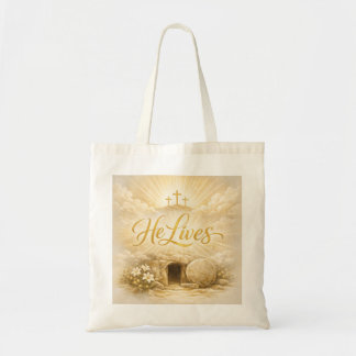 He Lives Easter Tote - Christian Easter Gift 2026