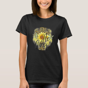 He Lives Sunflowers Faith Jesus Cross Christian Ea T-Shirt