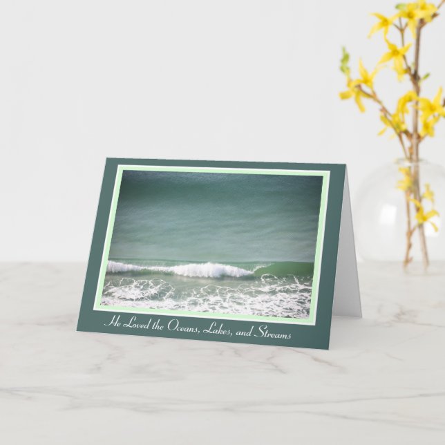 He Loved the Oceans, Lakes, and Streams Card (Yellow Flower)