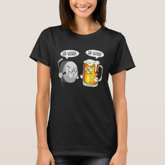 He Loves Me More Hockey vs Beer T-Shirt