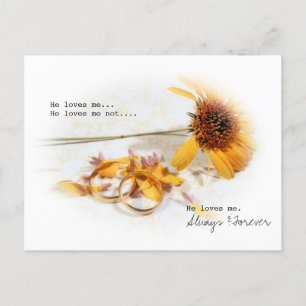 He Loves Me Postcard