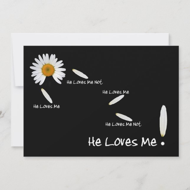He Loves Me Wedding Invitation (Front)