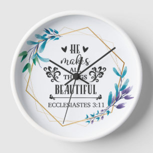 He Makes All Things Beautiful Clock