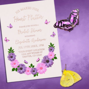 He Makes Her Heart Flutter Butterfly Bridal Shower