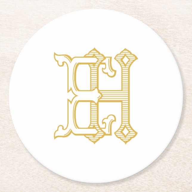 HE Monogram or EH Monogram Coasters (Front)