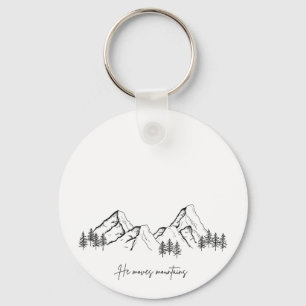 He Moves Mountains Keychain