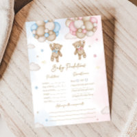 He or She Bear Gender Reveal Baby Predictions Game
