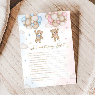 He or She Bear Gender Reveal Who knows Game